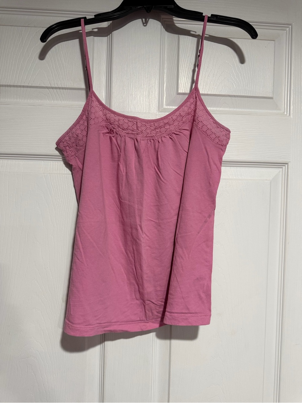 Aeropostale Pink Lace-Trim Spaghetti Strap Tank